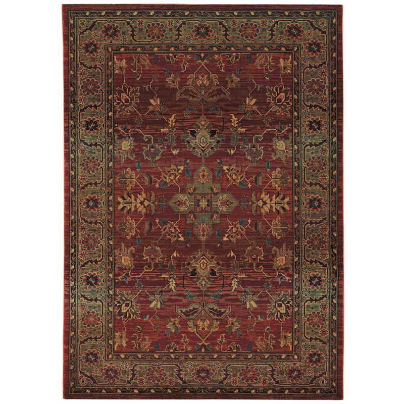 Ansley Area Rug - Red (7&#39;10&#34;x11&#39;), Vintage Washed Effect, Stain-Resistant, Machine-Woven, Pet Friendly, 1 of 16