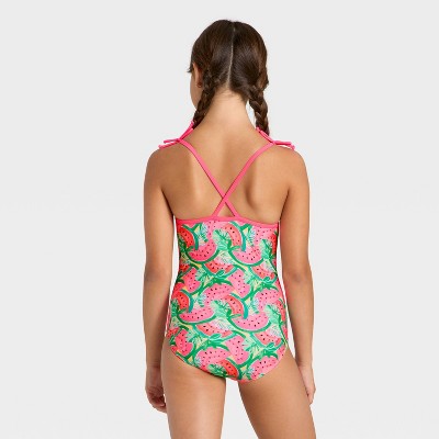 Детские купальники Cat & Jack Girls' Watermelon Toss One Piece Swimsuit - Cat & Jack™ Pink M — фото 2