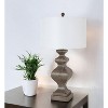 HomeRoots Set of Two 30" Distressed Brown Table Lamp With White Cone Shade - 2 of 4