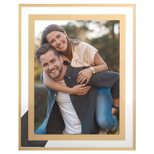 Unique Bargains REGALWOVEN Wedding Home Glass Vertical or Horizontal Picture Frame for Tabletop Display - 1 of 4