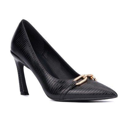 New York & Company Women's Katerina- Lizard Embossed Pump Heels