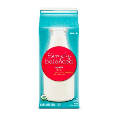 Organic Milk - 0.5gal - Simply Balanced&#8482;
