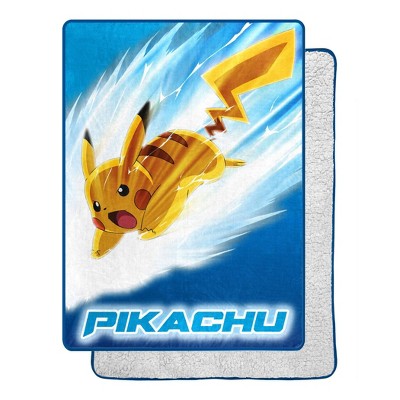 60"x80" Pokémon Pikachu Bolt Throw Blanket Silk Touch