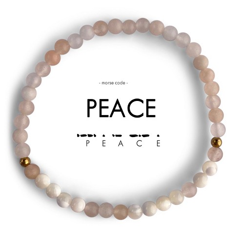 Ethic Goods Women's 4mm Morse Code Bracelet [peace] - Mother Of