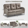 Gymojoy Outdoor 3-Seat Sofa PE Wicker Sofa Patio Sofa Couch - 2 of 4