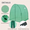 EAGLE PEAK Tunnel Greenhouse Garden Green House, 70.9"x70.9"x78.7", Clear/Green - 4 of 4