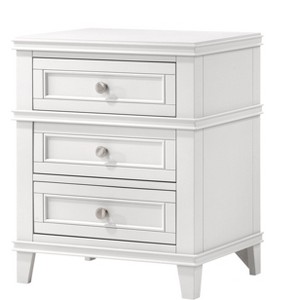 NicBex 3 Drawer Nightstand with USB Charging Port Bedside Table with Metal Handle End Table for Bedroom, Living Room - 1 of 4
