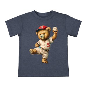 The Juniper Shop Baseball Bear Toddler Short Sleeve Tee - 1 of 4
