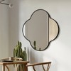 Beautyolove 28 in. W x 28 in. H Scalloped Black Aluminum Alloy Framed Wall Mirror Quatrefoil Decorative Wall Mirror - 4 of 4