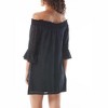 Beach House Style Solid Kelsea Smocked Off the Shoulder Dress - 2 of 3