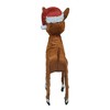 Rudolph the Red-Nosed Reindeer 36IN RUDOLPH  3D PRELIT YARD ART  RUDOLPH WITH SANTA HAT, Brown - 4 of 4