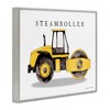 Stupell Industries Yellow Steam Roller Traditional Construction Truck Framed Giclee Art, Gray, 20" x 16" - 2 of 4