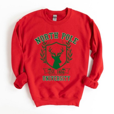Simply Sage Market Women's Graphic Sweatshirt North Pole University Reindeer