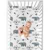 Sweet Jojo Designs Boy Baby Fitted Crib Sheet Bear Mountain Blue and Black - 4 of 4