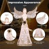 Angel Sar 5ft Lighted Christmas Angel, Includes 105 Warm White LED Lights for Outdoor and Indoor Decor with Halo and 3D Wings - 4 of 4