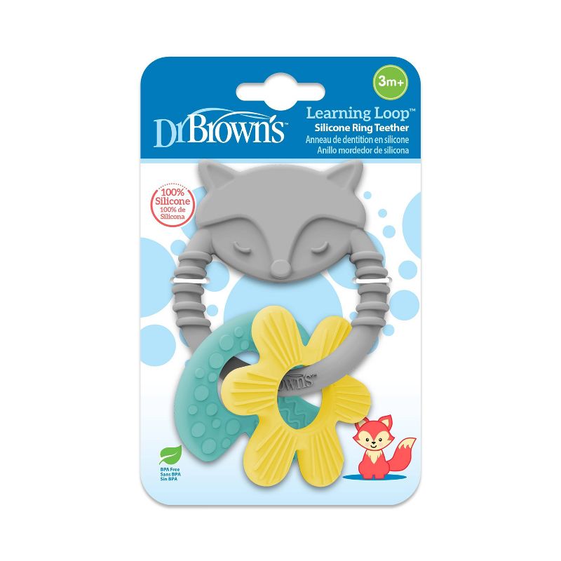 Dr. Brown&#39;s Learning Loop 100% Silicone Ring Teether - 3m+ - Fox, 3 of 11