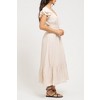 August Sky Women's Flutter Sleeves Midi Dress - 3 of 4