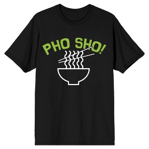 Pho Sho Crew Neck Short Sleeve Men's Black Big And Tall T-shirt - 1 of 3
