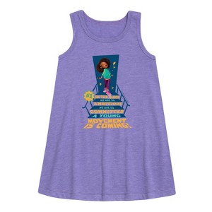 - Karma's World - Number One On The Block Graphic Sleeveless Aline Dress - 1 of 2