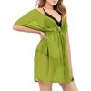 LA LEELA Women's Beachwear Summer Swim Beach Cover Ups for Bikini Sheer Cover up Dress Bathing Suit Swimsuit Coverups for Women - 2 of 4
