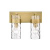 Fontaine 2-Bulb Glass Vanity Light - Dimmable, Damp Rated, Elegant Design for Bathroom - 2 of 4