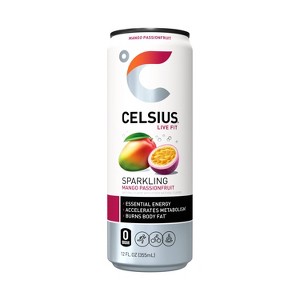Celsius Sparkling Mango Passionfruit Energy Drink - 12 fl oz Can - 1 of 4