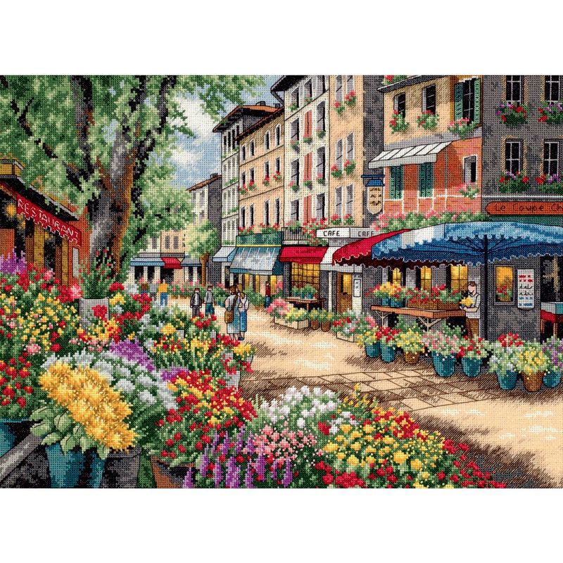 Dimensions Gold Collection Counted Cross Stitch Kit 15"X11"-City View (18 Count), 1 of 2