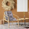 NewHome"2Pcs Rocking Chair Cushion Set with Non-Slip Ties, Polyester Fiber Filling for Comfort & Support"BeigeBlueCoffee&Grey - 2 of 4