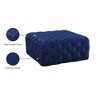 Meridian Furniture,Ariel Velvet Ottoman/Bench - 4 of 4