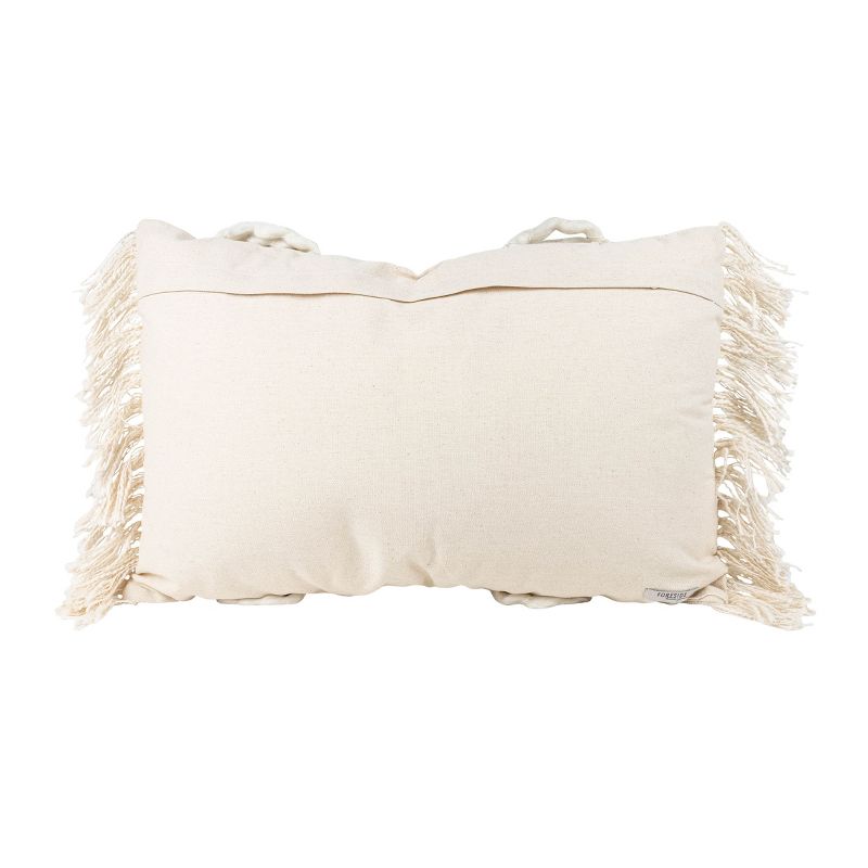 Textured Yarn White 14X22 Hand Woven Filled Pillow - Foreside Home & Garden, 3 of 6