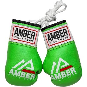 Amber Fight Gear Mini Boxing Glove Replicas Perfect for Boxing Fans & Gift Giving - Authentic, Sporty Rear-View Mirror Decoration, Sold as a Pair - 1 of 1