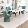 SEYNAR Modern Velvet 360 Degree Swivel Armless Dining chair Set of 4 - 2 of 4