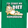Boys' - Garfield - Start My Diet Tomorrow Short Sleeve Graphic T-Shirt - 2 of 4