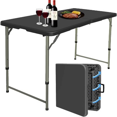 Musment 4ft Folding Table Adjustable Height Folding Table for Indoor and Outdoor