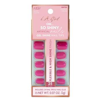 L.A. Girl Artificial Nail Tips- Oh So Shiny - Wildest Dream - 25ct