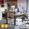Bestier 57" wide Adjustable Standing Desk with Keyboard Tray and Host Shelf, L-Shaped Desk for Home Office, Rustic Brown - 2 of 4