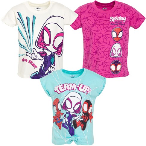 Marvel Spidey And His Amazing Friends Spider-man Miles Morales Ghost-spider  Girls 3 Pack T-shirts Toddler To Little Kid : Target