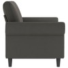vidaXL Modern 2-Seater Sofa in Luxurious Dark Gray Velvet with Sturdy Metal and Plywood Frame – Comfortable, Stylish, and Easy-to-Assemble. - 3 of 4