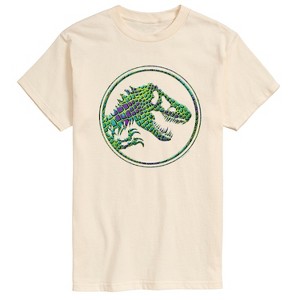Men's - Jurassic Park - Reptile Texture Coin Logo- Men's Short Sleeve Graphic T-Shirt Short Sleeve Graphic T-Shirt - 1 of 3