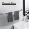 WOWOW 36 in. Stainless Steel Wall Mounted Single Towel Bar in Brushed Nickel - 2 of 4
