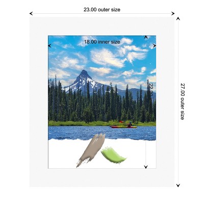 Basic White Wood Wall Picture Frame 18x22 Inch