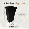 Tierra Verde Self Watering Symphony Square Planter, 15" Wide x 28" Tall, Black - 4 of 4