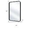 HomeRoots 30" Black Metal Floating Framed Bathroom Vanity Mirror - 3 of 4