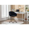 CAVINAS Mesh Fabric Home Office Chair, 360°Swivel Chair Adjustable Height with Gold Metal Base, Ergonomic Home Office Desk Chairs, Office Chair - 3 of 4