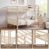 INFURNIC Beds Full Over Full Bunk Bed with Thick Posts High Guardrails Sturdy and Safe Wooden Frame for Dorm Rooms, Brown, 79.13"*59.06"*61.81" - 3 of 4