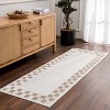 Hauteloom Azrika Beige Checkered Washable Rug - 3 of 4
