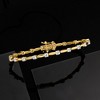 Ross-Simons 2.00 ct. t.w. Lab-Grown Diamond Link Station Bracelet in 18kt Gold Over Sterling - 3 of 4