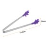 Unique Bargains Stainless Steel Silicone Tips Hand Shape Kitchen Cooking Food Tongs - 2 of 4