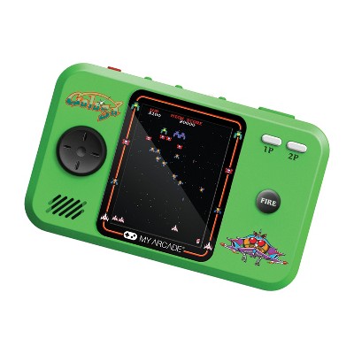 Green Handheld Galaga/Galaxian Pocket Player Pro Console