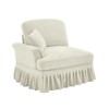 Vynxaria Modern Chenille Sofa Beige White, W/1 Pillow, Detachable Ruffle Skirts (2 Styles), Multi-Module Configurable (L-Shaped/Chaise) - 3 of 4